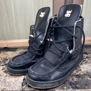 iPath Shearling Cats High Black Suede Skate Shoe Boot Men's Size 13